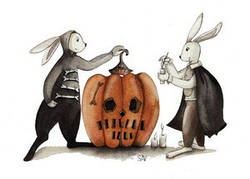 Листівка "Гарбузовий Хелловін"