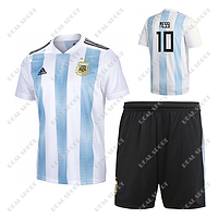 Дитяча футбольна форма Збірної Аргентини ЧС 2018, Мессі №10. Основна XL (зріст 158-162 см)