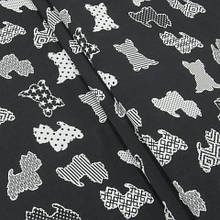 Жаккард, собачки, чорно-білий