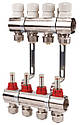 Колектор на 5 виходів з витратомірами для теплої підлоги, фото 2