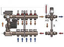 Колектор на 5 виходів з витратомірами для теплої підлоги, фото 3