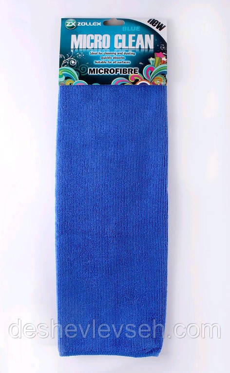 Ганчірка Zollex ZP-005 (мікрофібра) синя 10шт, (ZOLLEX)