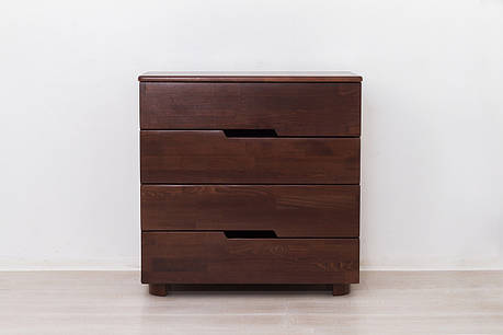 Комод дерев'яний на 4 ящики для спальні і передпокою Айріс Мікс меблі, колір темний горіх, фото 2