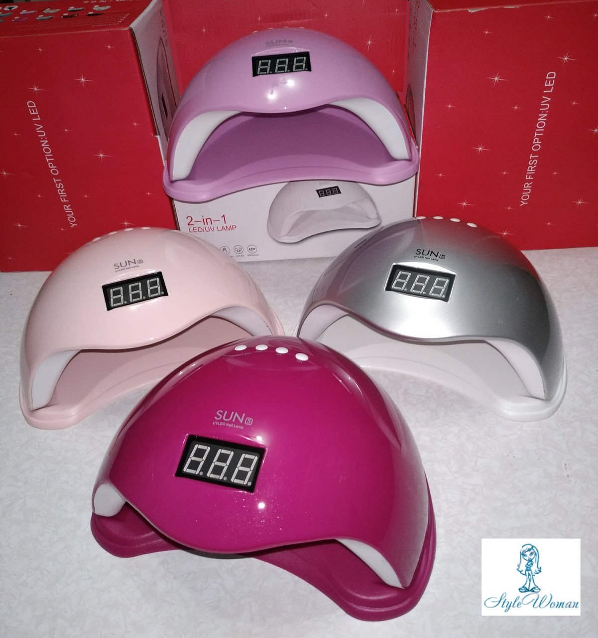 UV LED Nail Lamp лампа для сушки ногтей SUN 5 48/24вт серебро: продажа ...