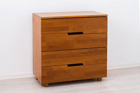 Комод дерев'яний на 4 ящики для спальні і передпокою Айріс Мікс меблі, колір горіх, фото 2