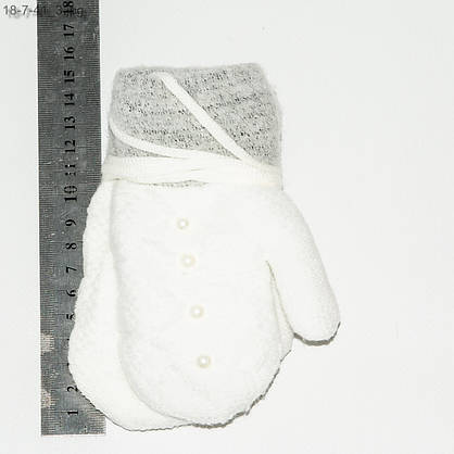 Оптом рукавички дитячі подвійні з махрової підкладкою на 2-4 роки - №18-7-41, фото 3