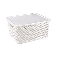 Кошик Плетенка з кришкою 35,5х30,5х18 см Альтернатива М3582