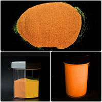 Люминесцентный порошок ТАТ 33 (люминофор) светящийся в темноте - Оранжевый