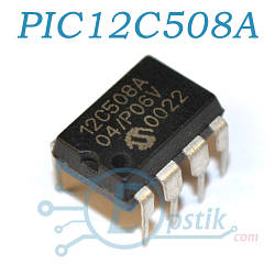 PIC12C508A-04I/P, Мікроконтролер 8-біт, 4МГц, DIP7