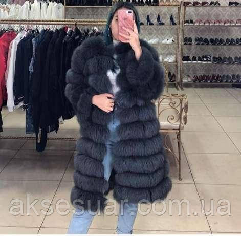 Шуба трансформер з натурального хутра песця, фото 1
