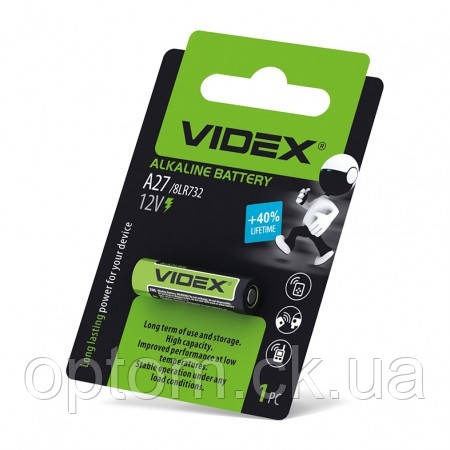 Батарейка Videx A27 \ 8LR732 (12V) 1pcs blister