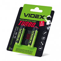 Батарейка Videx LR6 (AA) Turbo blister 2pcs