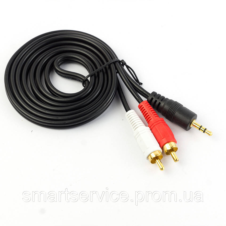 Аудио кабель 2RCA - 3.5 мм 1.5м - фото 1 - id-p427746049
