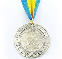 Медаль спортивна зі стрічкою (діаметр 6,5 см, вага 38 р), фото 2