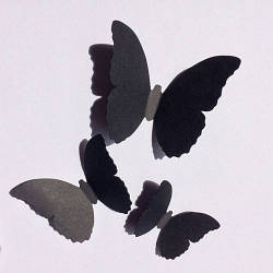 3Д-метелики набір декоративних метеликів Натхнення (картонні 3d наклейки) матова Комплект 25 шт.