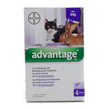 Адвантейдж (Advantage) 80 — понад 4 кг 4 піпетки 1 паковання) від бліх для котів і декоративних кроликів, фото 2