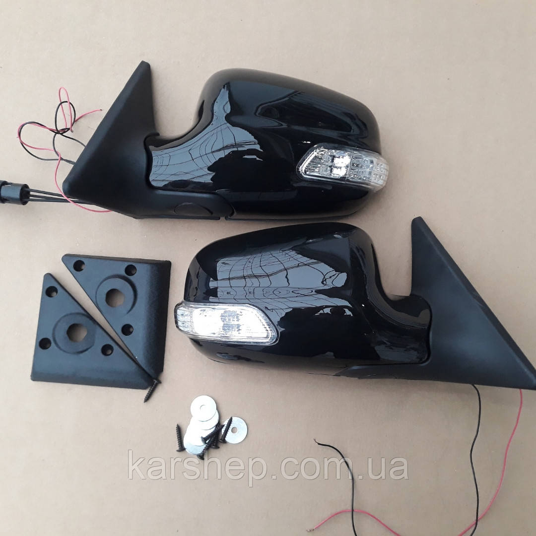 Автозеркала чорного кольору з повторювачем повороту на Волгу 31105
