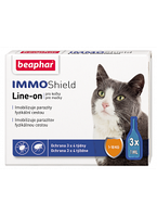 Беафар (Beaphar) IMMO Shield для котів 3 піпетки не хімічні протипаразитарні краплі із силіконовою олією