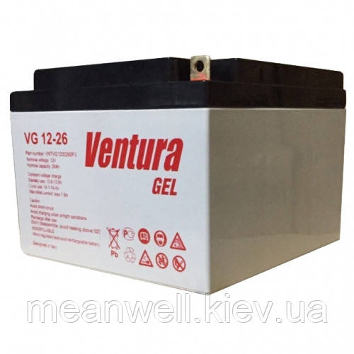 Акумуляторна батарея Ventura VG 12-26 12в, 26Ач (GEL)