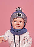 Детская зимняя шапка (набор) для малышей ЧИКАО оптом размер 44-46-48, фото 3