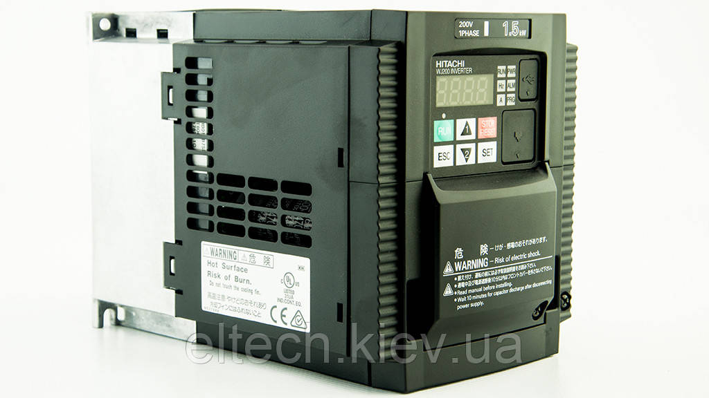 Частотний перетворювач Hitachi. Перетворювач частоти. WJ200-015SF, 1,5кВт, 220В., фото 1