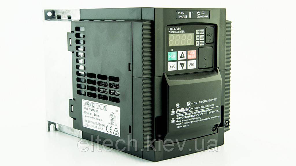 Перетворювач частоти Hitachi. Частотник для двигуна. WJ200-022SF, 2.2кВт, 220В., фото 1