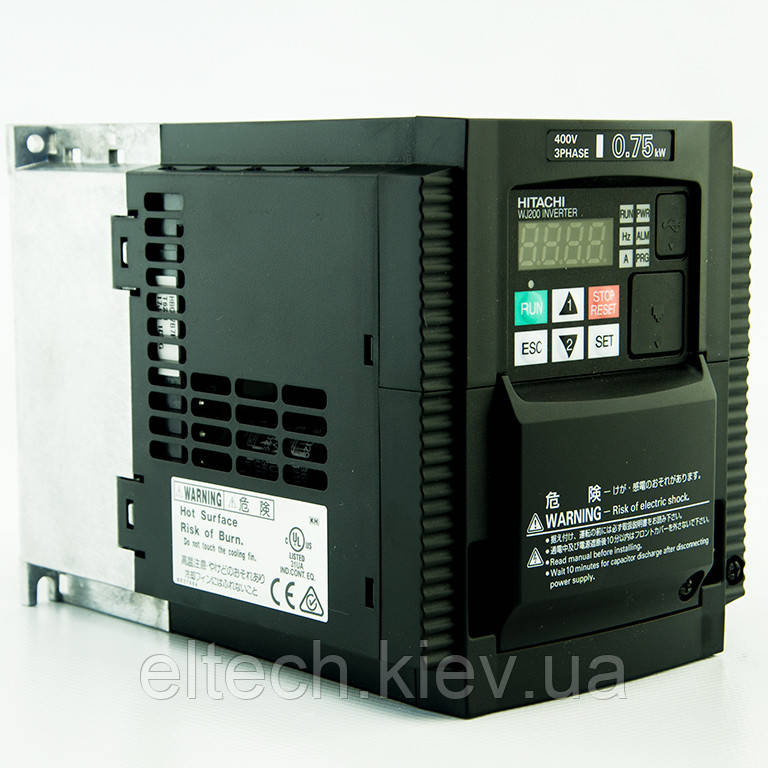 Частотний перетворювач Hitachi. Перетворювач для свердловинного насоса. WJ200-007HF, 0.75 кВт, 380В., фото 1