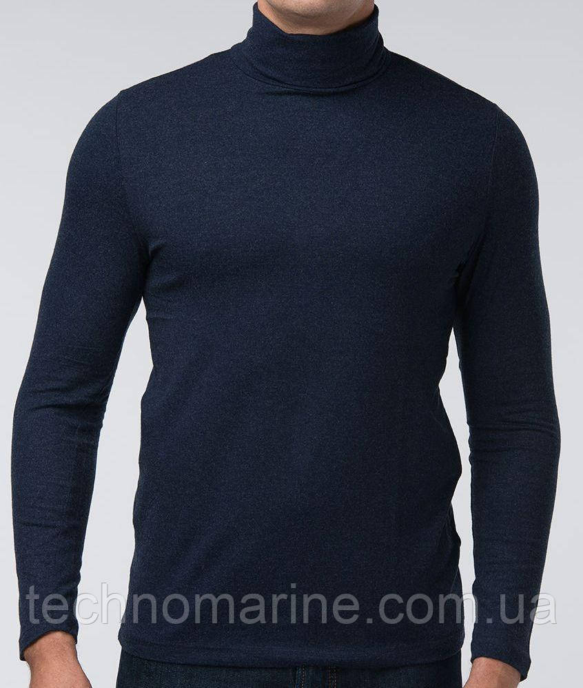 Чоловічий термогольф з вовною темно-синій, фото 1