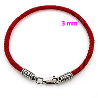 Срібний (925 проба) браслет-оберіг "Червона Нитка" р.16; р,16.5, р.17; р.17.5, р.20.5; р.21