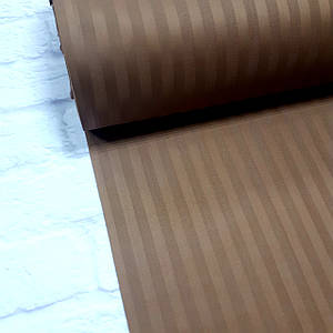 Страйп Сатин коричневий, 100% бавовна (ТУРЦІЯ шир. 2,4 м) (SAT-ST-FR-9)