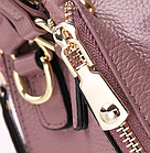 Сумка жіноча з натуральної шкіри темно-синя фірми PASTE, фото 6