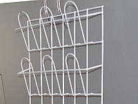 Полка стелаж для поліграфічної продукції навісна кошикова 2 ряди по 3 комірки