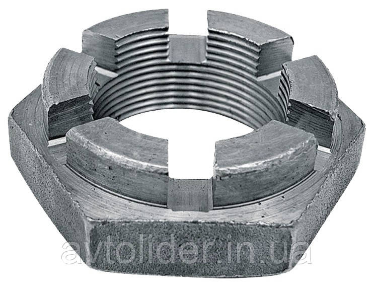 DIN 937 (ГОСТ 5919-73; ISO 7038) : гайки низькі прорізні та корончасті, нержавіюча сталь