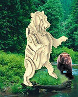 Дерев'яні 3D пазли Ведмідь (М022)