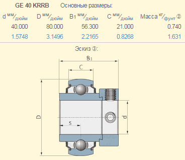 AH139297 підшипник GE40RRB John Deere