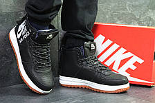 Зимові підліткові(жіночі) кросівки Nike Air Force,чорно-білі 36р, фото 3