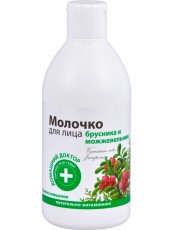 Молочко для обличчя Брусниця та ялівець 300 мл Домашній Доктор