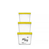 Набір контейнерів круглих 0,3 + 0,5 + 0,7 л із кришкою Народний продукт, що закручує, 70