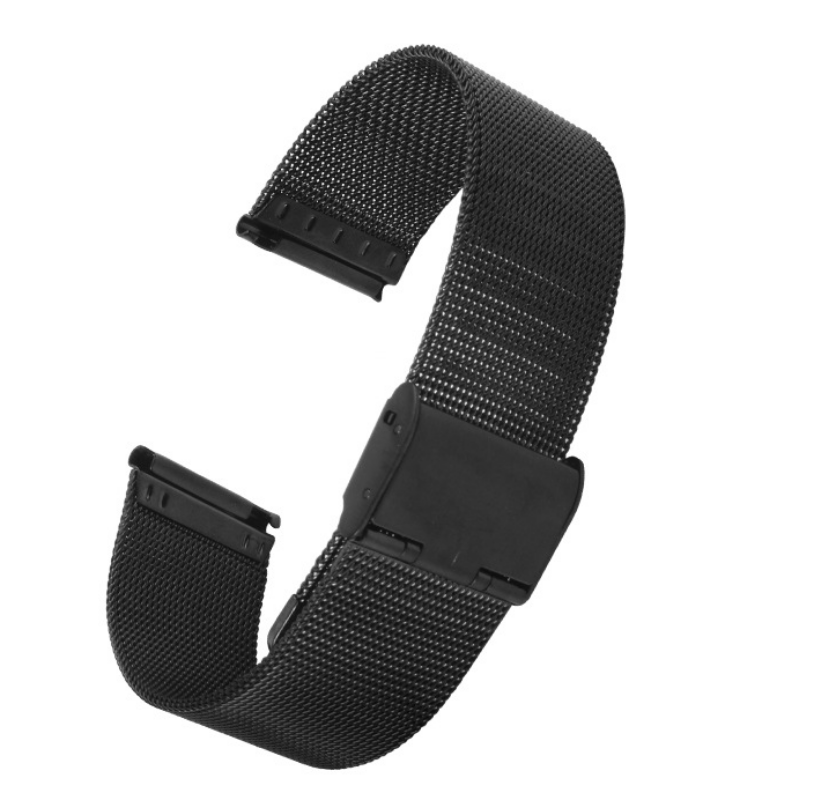 Металевий ремінець SIKAI для Xiaomi Amazfit Bip / Lite / 20 мм міланська петля на застібці Чорний 1638P