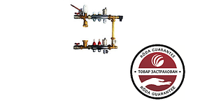 Колекторна група Roda 2 виходи (неіржавка група, розхідомери, термоклапана,байпас.