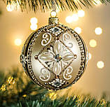 Куля зі скла 80 мм "Квітка з розсипом", фото 2