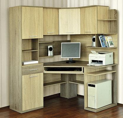 Комп'ютерний кутовий стіл Джой з надстройкою Летро, фото 1