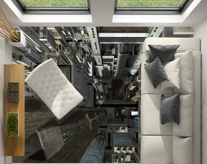 Наклейка для створення 3D підлоги 2 х 2 м (під замовлення будь-який розмір) із захисною ламінацією (БП-pol_ar018)