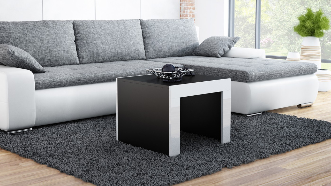 Журнальний столик TESS MINI Cama чорний/білий глянець