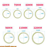 Ангельські очі 70 мм червоні на фари БМВ ВАЗ Мазда Форд Шевроле Кіа Нісан Опель УАЗ Рено Шкода BMW COB LED, фото 3