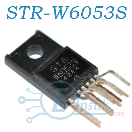 STR-W6053S, PWM контролер з інтегрованим силовим MOSFET, 650 В 67 кГц, TO220F-6, фото 1