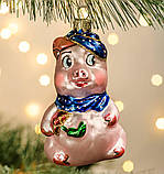 Формова скляна іграшка Порося, фото 2