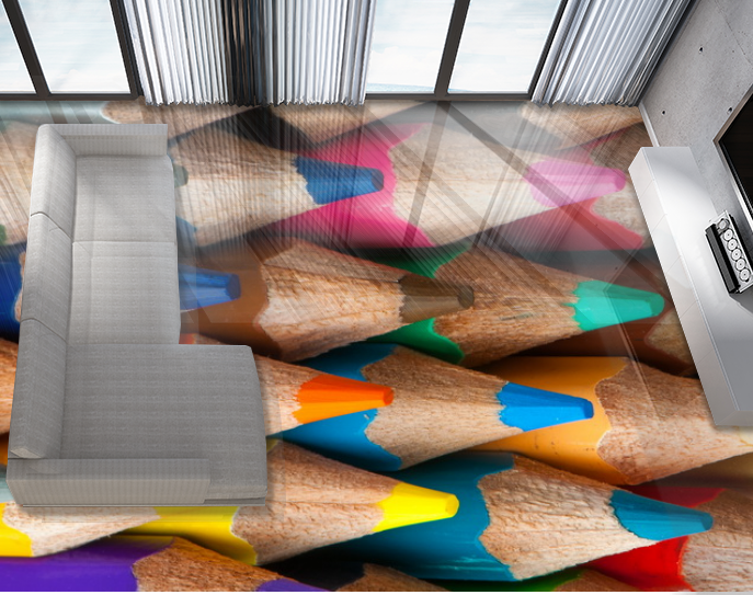 Наклейка для створення 3D підлоги 2 х 2 м (під замовлення будь-який розмір) із захисною ламінацією (БП-pol_ch091)