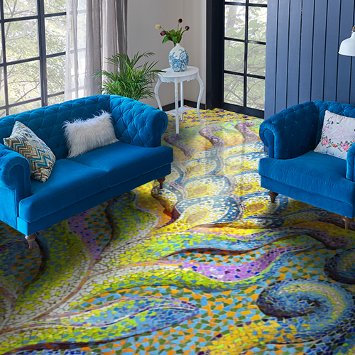 Наклейка для створення 3D підлоги 2 х 2 м (під замовлення будь-який розмір) із захисною ламінацією (БП-pol_ch104)