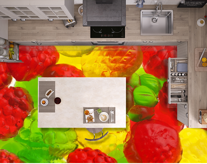 Наклейка для створення 3D підлоги 2 х 2 м (під замовлення будь-який розмір) із захисною ламінацією (БП-pol_ch118)